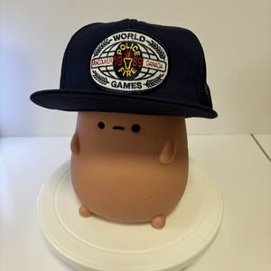 Vintage 1989 World Police Games Black Snapback Hat